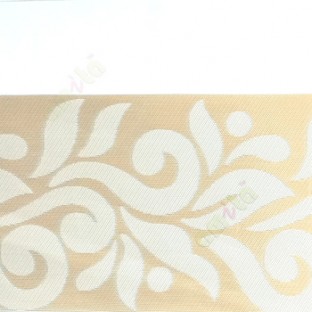 Gold white color traditional design textured finished background with transparent net finished fabric zebra blind